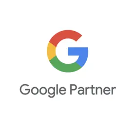 The Google "G" logo in red, yellow, green, and blue colours, with "Google Partner" text below it.