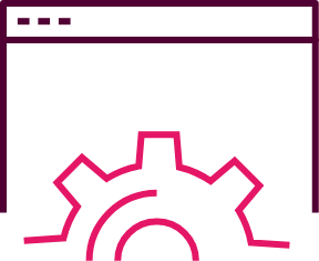 a folder with a setting circle icon