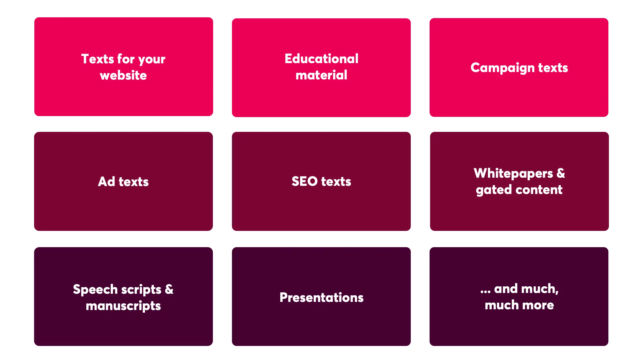 Branding Communications Texts UK