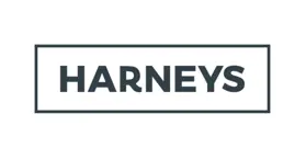 Harneys logo showing the company name in capital letters inside a rectangular border