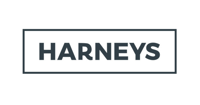 Harneys logo showing the company name in capital letters inside a rectangular border