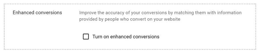 Enhanced Conversions Enhanced Conversions