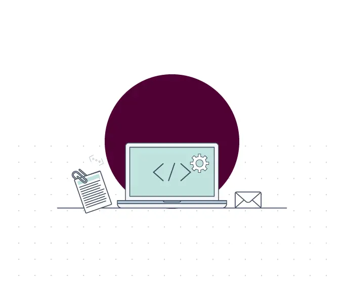 Novicell Blogpost Graphic Integratedsoftware Illustration af kundeservice version 4