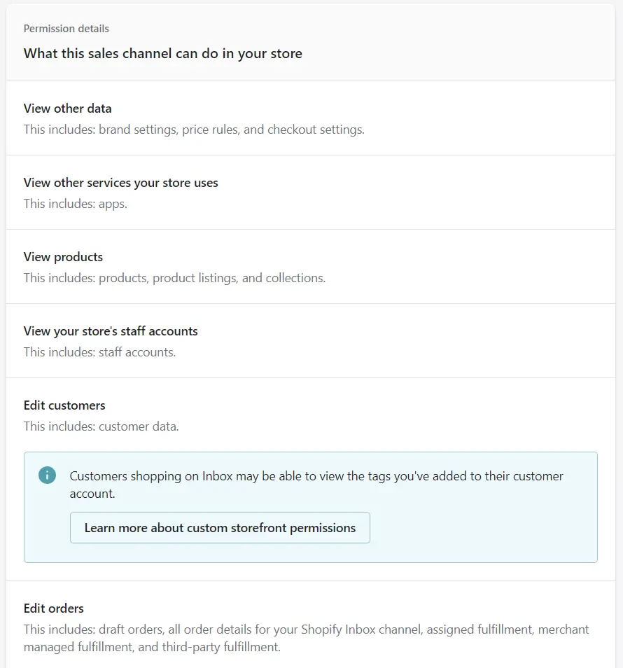 Shopify Permissions