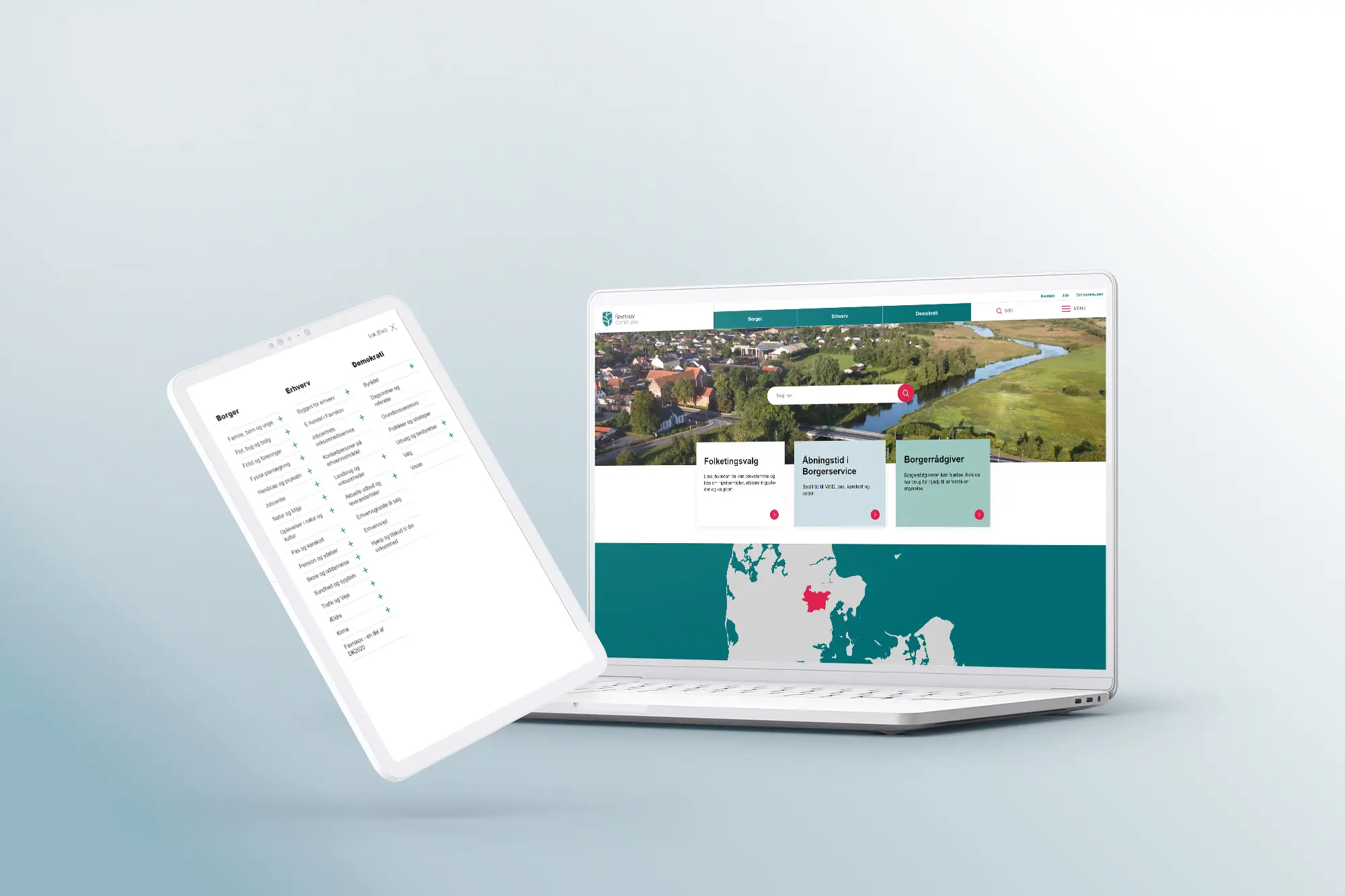 Favrskov Kommune Tablet & Mac Mockup Novicell Favrskov Kommune Tablet & Mac Mockup Novicell