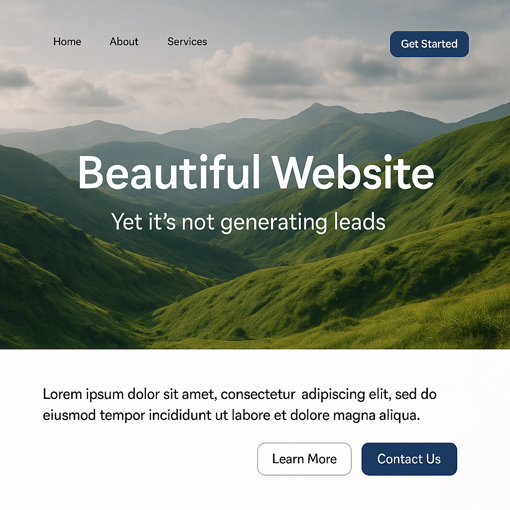 Great Website No Leads