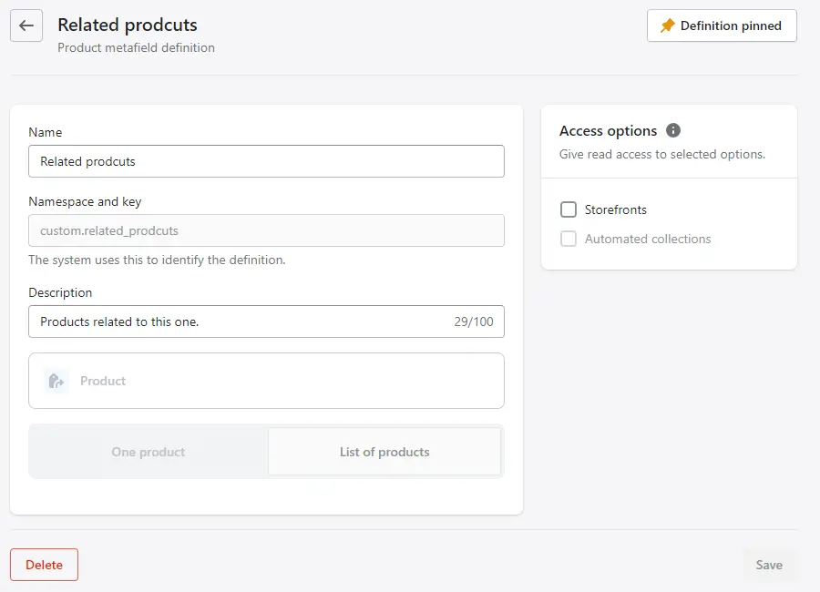 Relaterede Produkter Setup