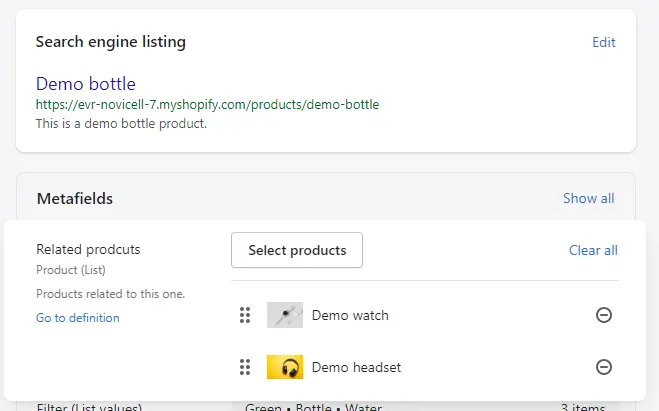 Relaterede Produkter Setup 2