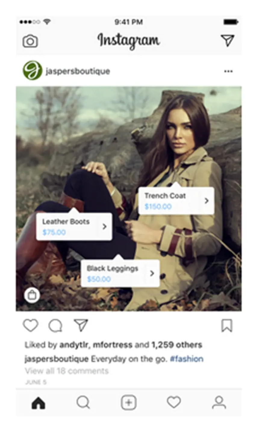 Annoncering På IG, Shopping Feature Billede Annoncering På IG, Shopping Feature Billede