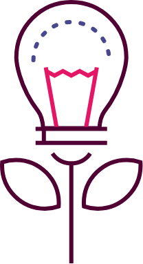 light ball with flower stem icon